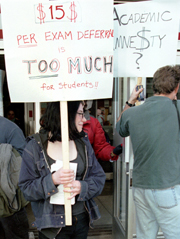 Some Concordia students protest