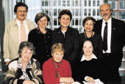 The seniors committee stands still for a photo. In the front row are Nora Bernier, Sylvia de Niverville (chair) and Shirley Young-Lehman, and in the back row, Art Bartnicki, Natalie Maksymiw, Lila Lesk, Lila Erdile and Edward Biernet. Missing from the photo is past chairman Ashley McGain.