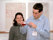 Students take part in a workshop on using water in the science curriculum.