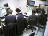Photo of students in a lab