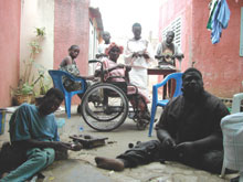 Group photo of artists in Senegal
