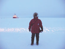 Photo of Brion in the arctic
