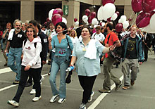 Photo of crowd of shufflers