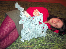 Susan Wolf spills her Guts in latest show by Fibres students.