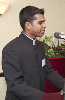 Russell Lobo, president of the International Students Association