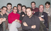 Left to right: Adam Levitt, Vuk Blagogevic, Dina El Hakim, Alex Mo, Alex Doufexis, Gabriel Leblanc, Saro Chichmanian, Carlos Trindade (Research Manager, Bombardier), and Navid Ghomi.