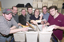 Left to right are Rory O’Neill, Allan Gingell, Vince MacDougall, Keith Chapdelaine, Des O’Neill, Eldon Hill and Derek Page.