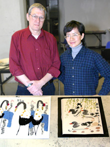 Professor David Pariser and visiting scholar Liu Wancen