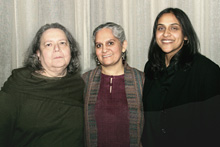 Principal Lillian Robinson, Sunera Thobani and Tanisha Ramachandran