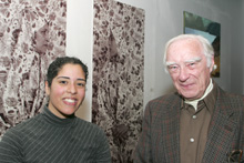 Photo of Arwa Abouon with Peter White.