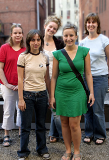 Photo of Sarah Anderson, Katie Kotler, Esther Marie Simmonds MacAdam, Talia Kleinplatz and Tifanie Valade. 